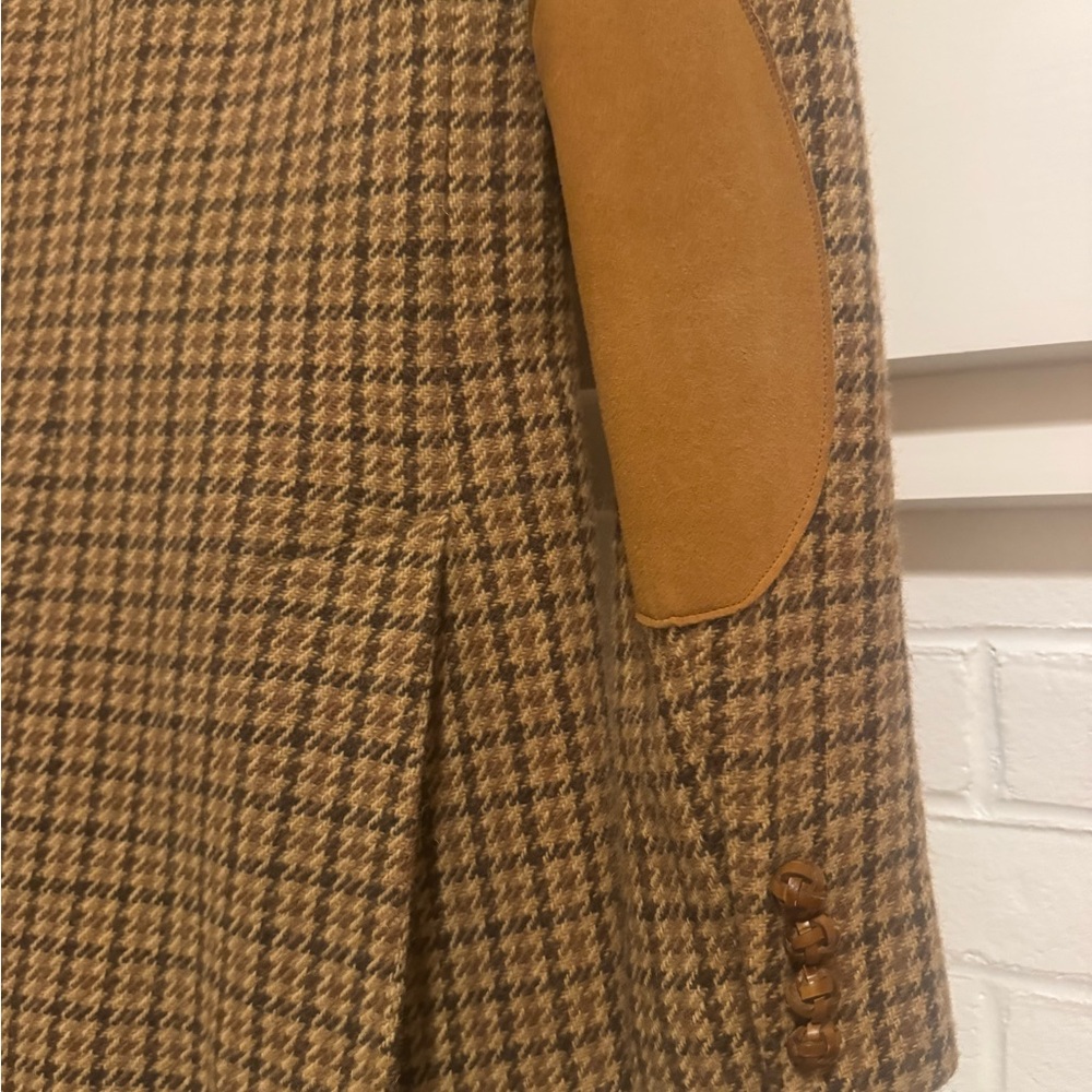 Beautiful Ralph Lauren Tan and Brown Wool Houndstooth Blazer - Picture 11 of 15